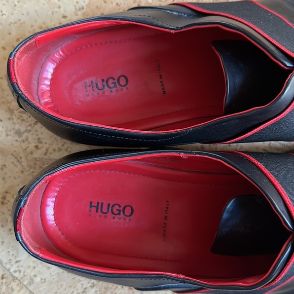 HUGO by Hugo Boss Men’s 9 Black & Red Dress Shoes - Picture 4 of 6